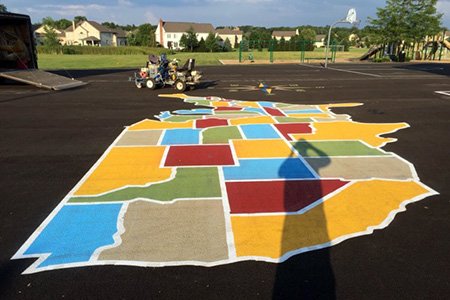 asphalt painting